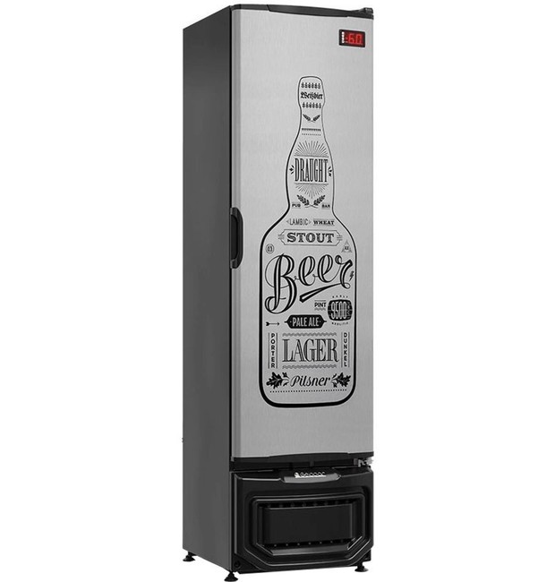 Cervejeira Gelopar 230 litros tem adesivo temático para compor decoração com irreverência (Foto: Divulgação / Shoptime)