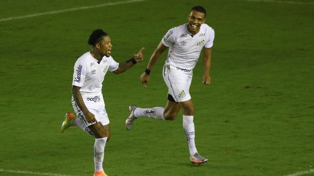 Marinho comemora gol de empate do Santos