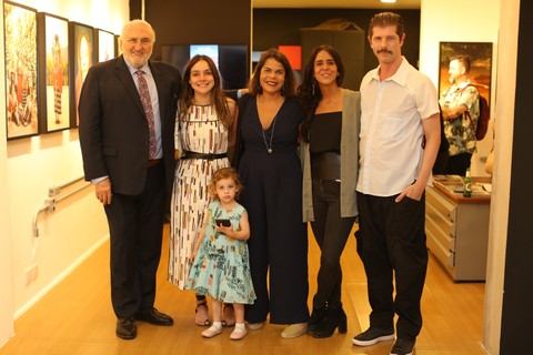 Jorge Herman, Yasmine Sterea e filha, Daniela Falcão, Mariana Sodré e Nô Mello
