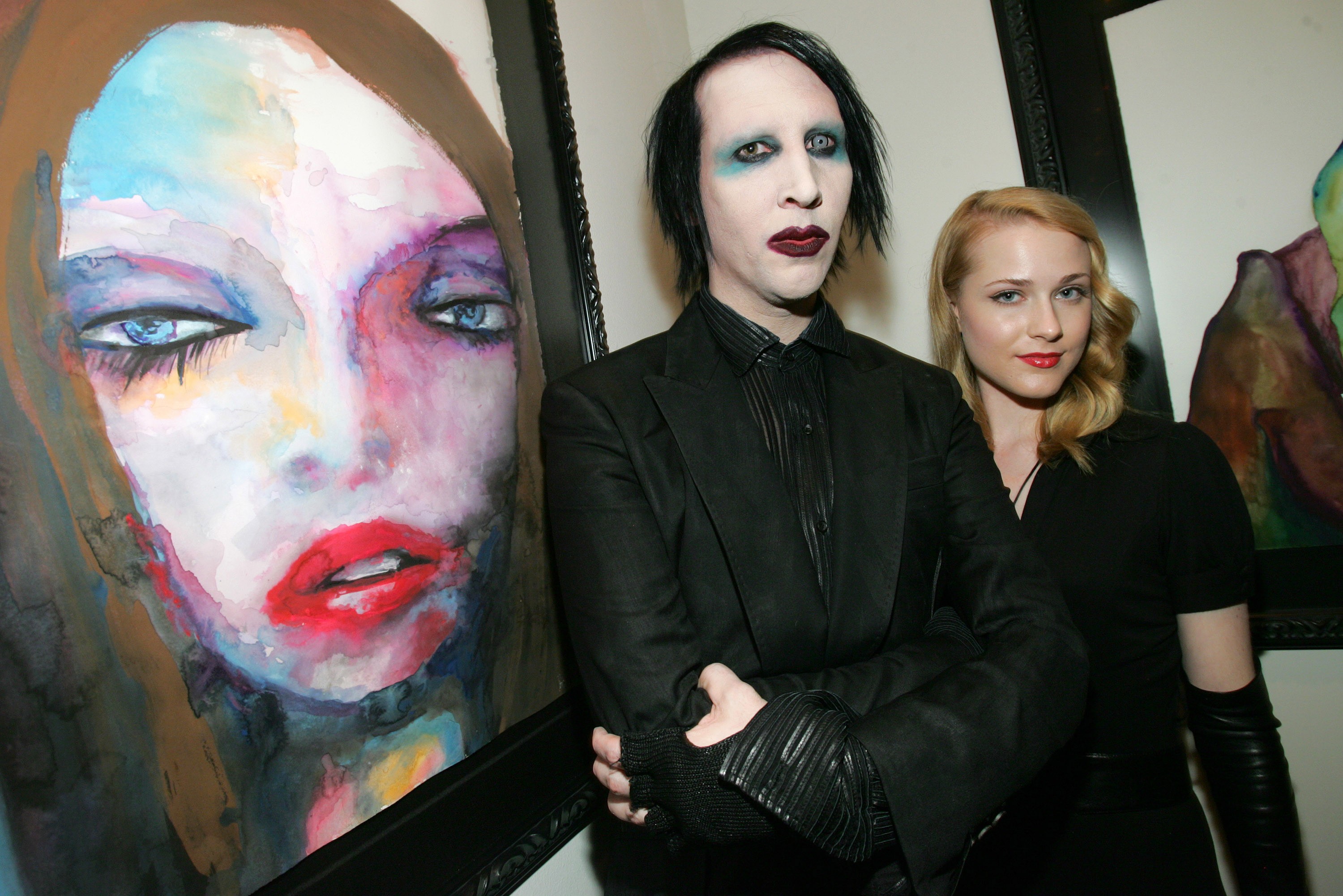 Evan Rachel Wood e Marilyn Manson em 2006 (Foto: Getty Images)