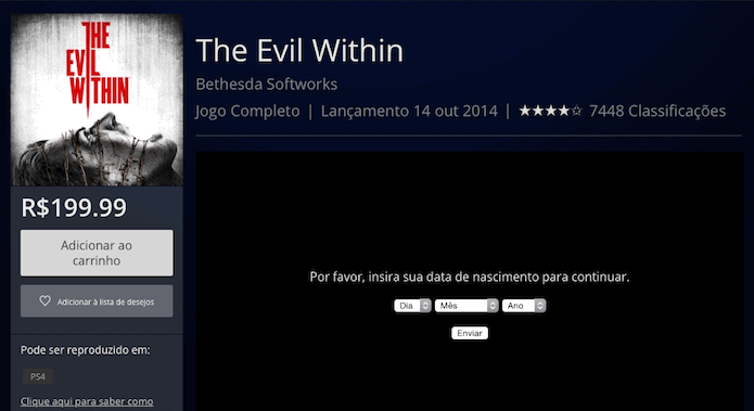 The Evil WIthin: saiba fazer o download no PS4 e PS3 (Foto: Reprodução/Victor 