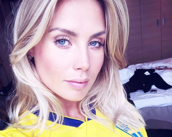 Uma das esposas dos jogadores da seleção da Suécia na Copa do Mundo (Foto: Instagram)