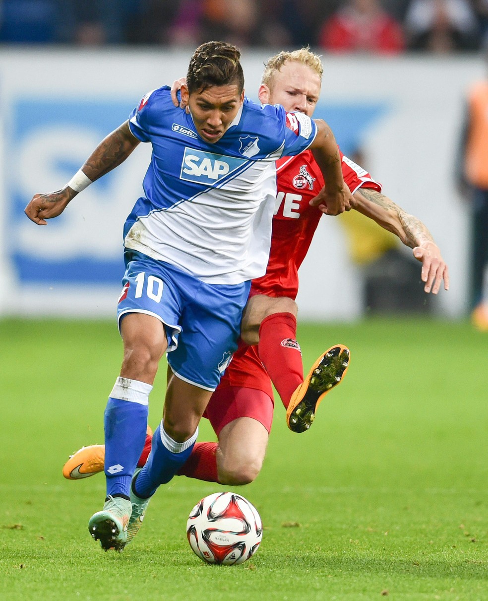 Roberto Firmino quando atuava pelo Hoffenheim — Foto: EFE