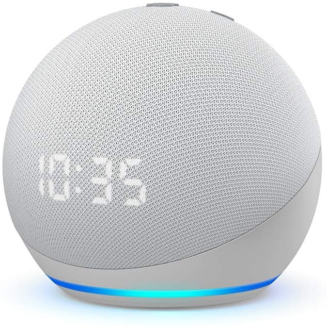 Novo Echo Dot (4ª geração): Smart Speaker com Relógio e Alexa - Cor Branca (Foto: Divulgação / Amazon)