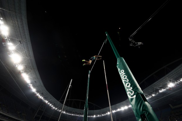 Thiago Braz e o salto da medalha de ouro (Foto: Paul Gilham/Getty Images)
