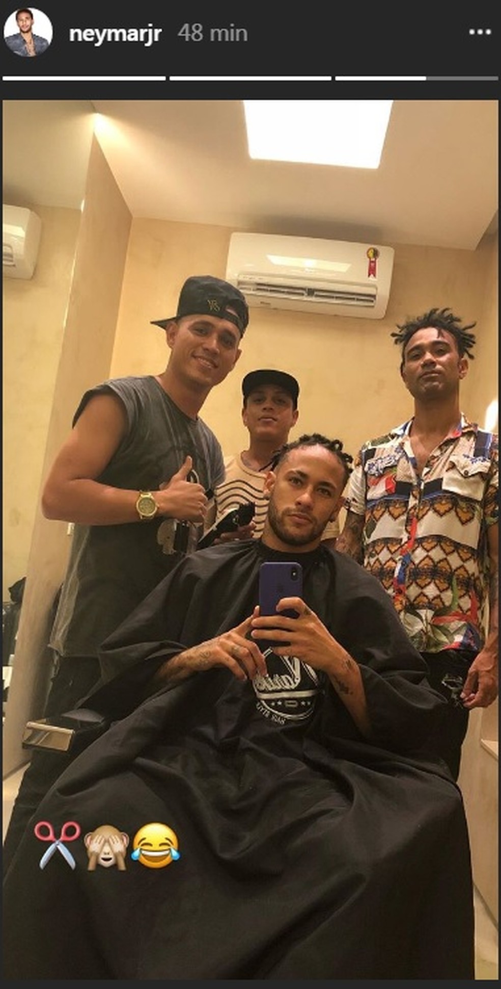Neymar e seu novo visual: aprovado? (Foto: Reprodução/Instagram)