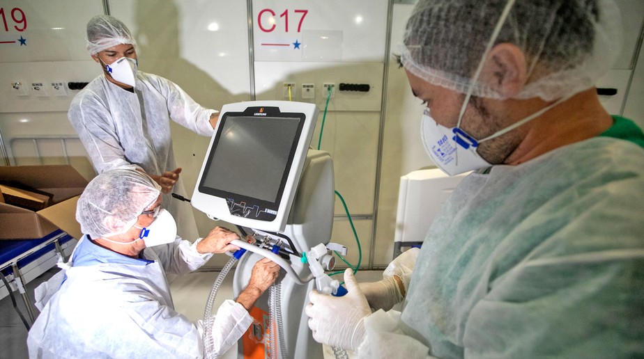 respiradores chegaram ao Pará para ampliar o número de leitos de Unidade de Terapia Intensiva (UTI) para tratamento de pacientes com Covid-19.