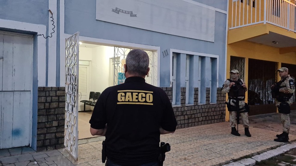 Operação do Ministério Público cumpre mandados na prefeitura de Paraú, no Oeste potiguar. — Foto: Divulgação