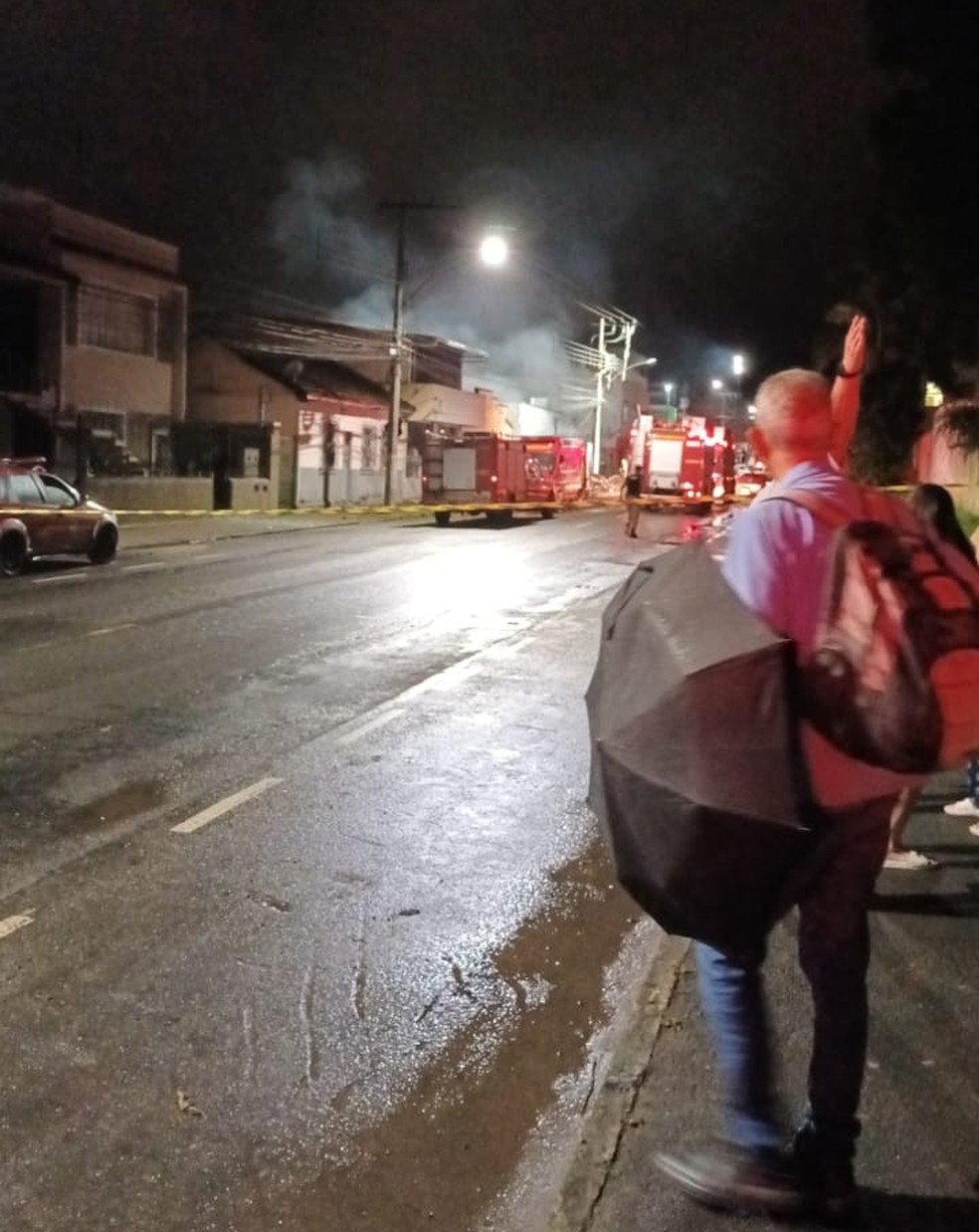 Casas desabaram em Juiz de Fora após sequência de explosões  — Foto: Reprodução/Redes Sociais