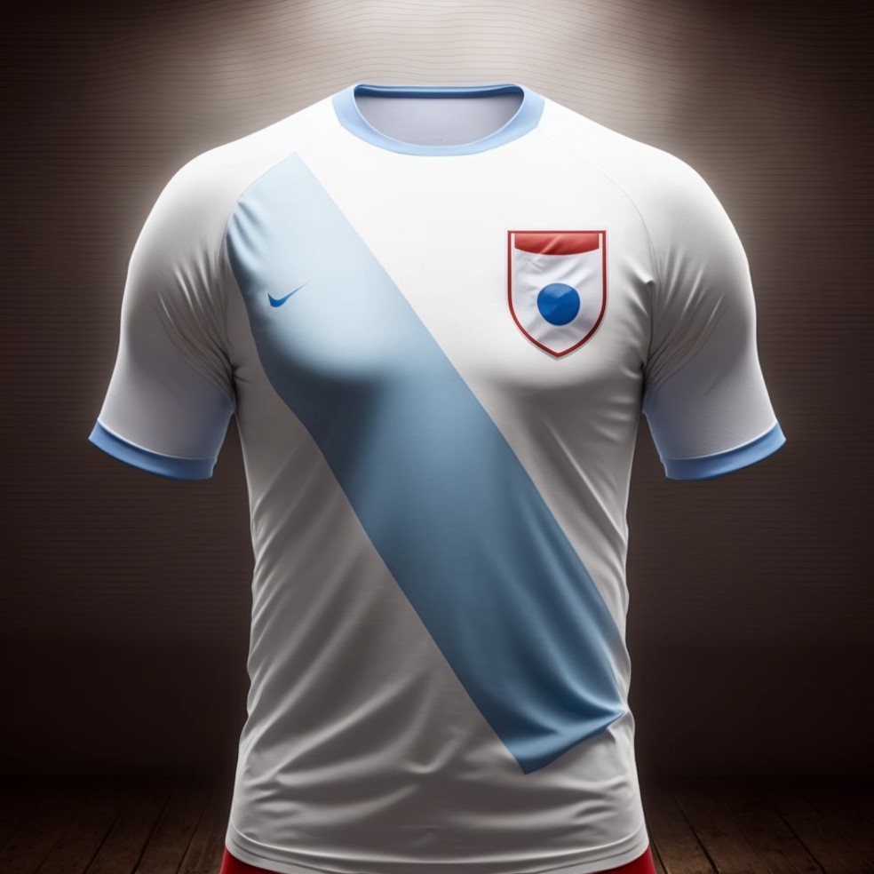 Nacional: vers&atilde;o futurista da camisa criada por intelig&ecirc;ncia artificial &mdash; Foto: ge