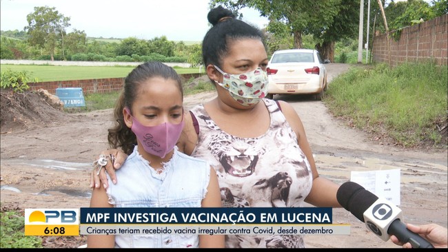 Crianas recebem vacina irregular contra Covid-19 desde dezembro, em Lucena, na PB