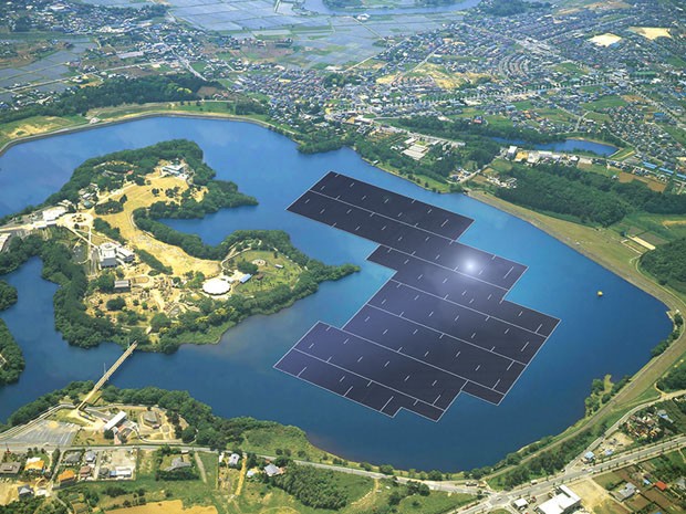 Painéis solares flutuantes abastecerão o Japão em 2018 (Foto: Divulgação)