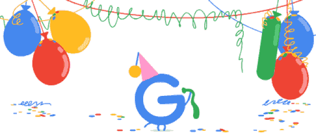 Doodle do Google para comemorar seu 18º aniversário. (Foto: Divulgação/Google)