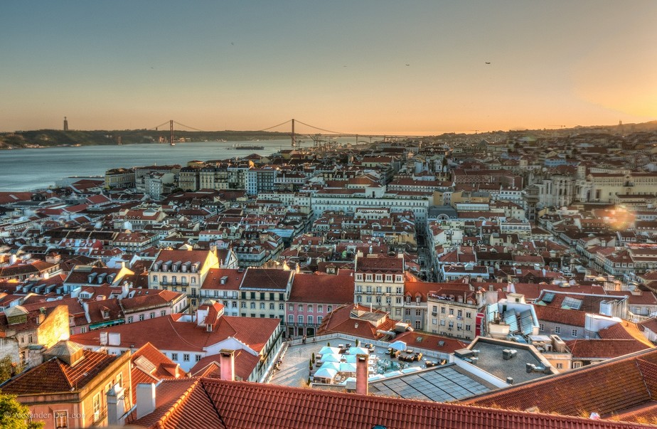 A cidade de Lisboa, capital de Portugal