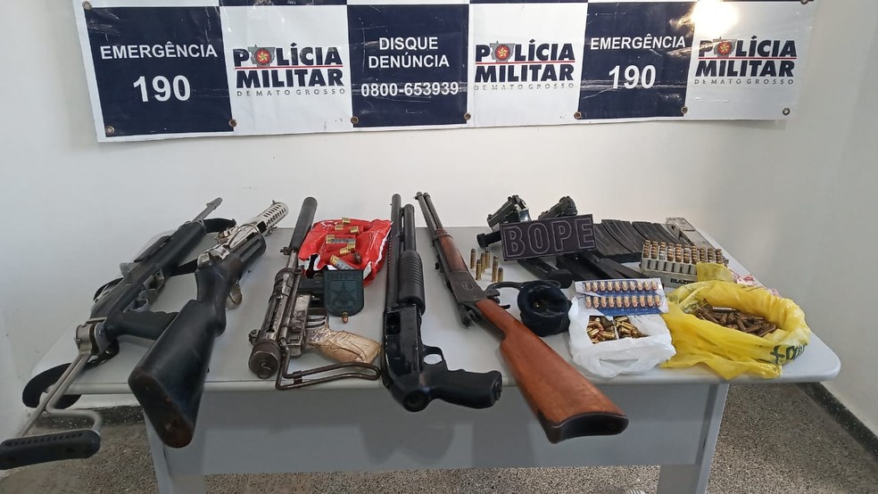 Bope prendeu criminosos com arsenal em Cuiabá e frustrou suposto resgate de presos em presídio — Foto: Polícia Militar de Mato Grosso