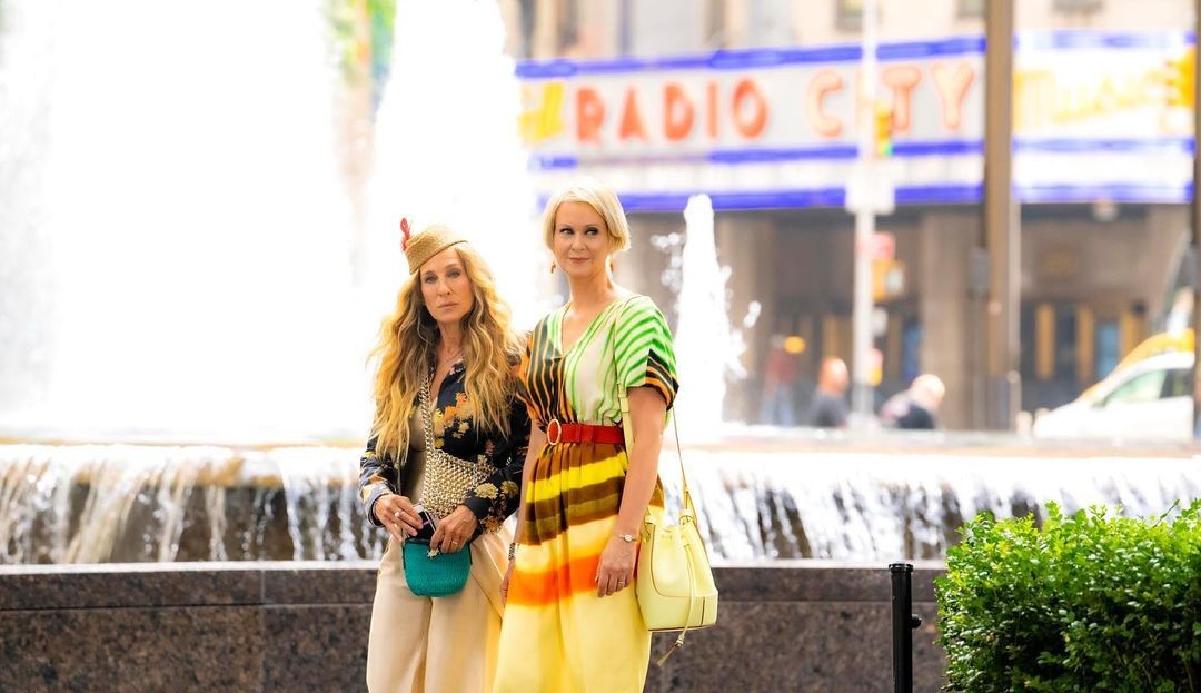 Carrie e Miranda nas ruas de Nova York (Foto: Craig Blankenhorn)