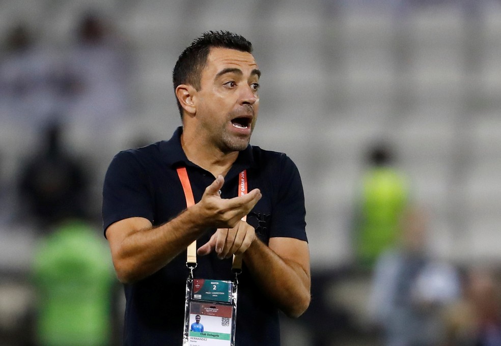 Xavi Hernández técnico Al Sadd Monterrey Mundial de Clubes — Foto: Kai Pfaffenbach/Reuters