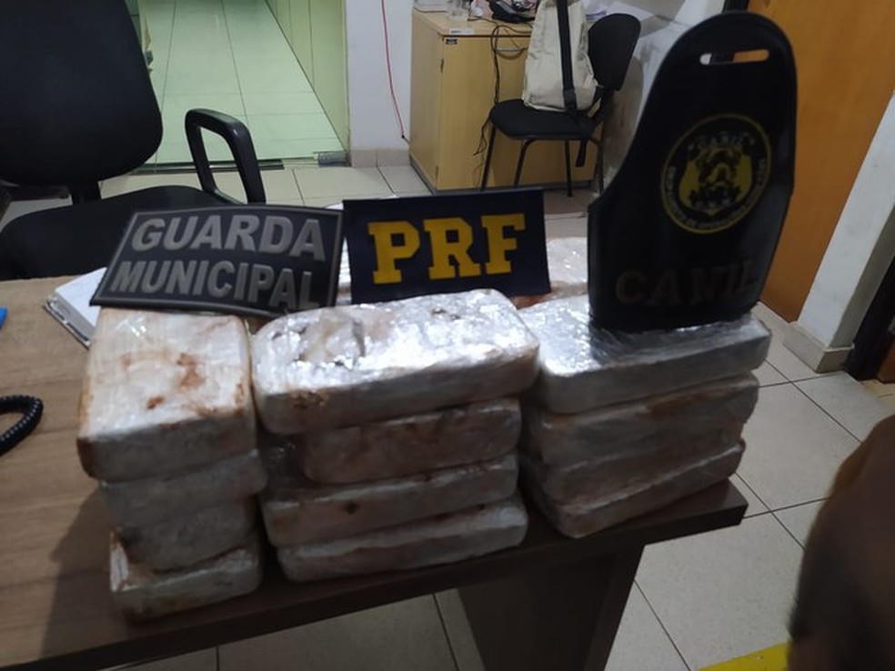 Cocaína apreendia pela PRF em Marabá, no PA — Foto: Ascom/ PRF