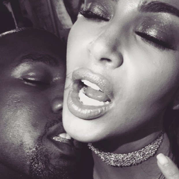 Kanye West e Kim Kardashian (Foto: Reprodução)
