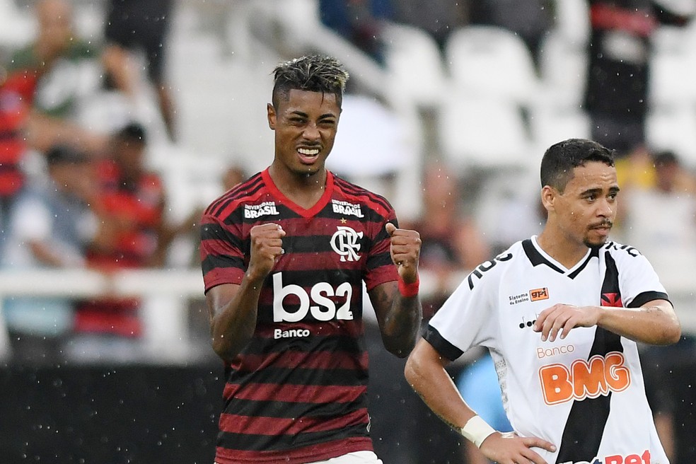 Bruno Henrique comemora gol na final do Carioca de 2019 — Foto: Alexandre Durão