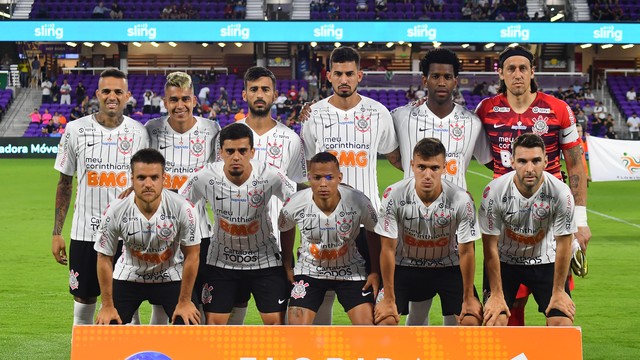Corinthians posado antes do jogo contra o New York City no Torneio da Flórida