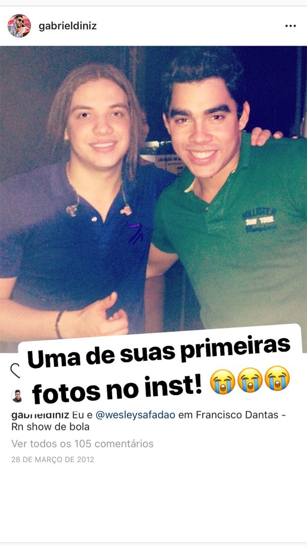 Gabriel Diniz e Wesley Safadão (Foto: Reprodução / Instagram)