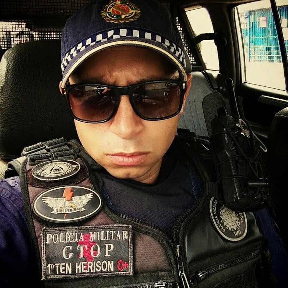 1º tenente da Policia Militar, Herison de Oliveira Bezerra, morreu após ser baleado em casa de show — Foto: Facebook/Reprodução