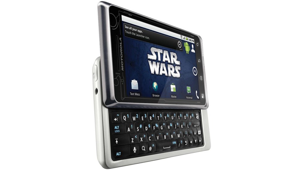 Motorola Droid 2: celular ganhou edição especial do Star Wars em 2010 �- Foto: Divulgação/Verizon
