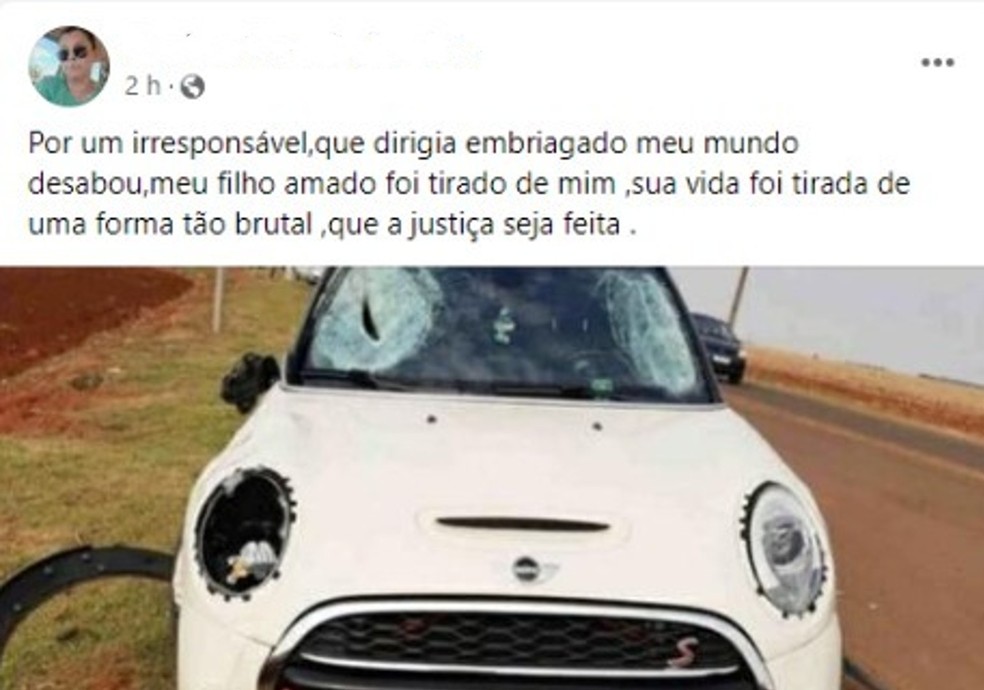 Mãe de jovem pede por Justiça.  — Foto: Redes Sociais/Reprodução