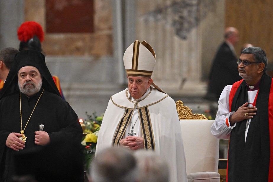 Papa Francisco preside missa na Basílica de São Paulo Extramuros, em Roma