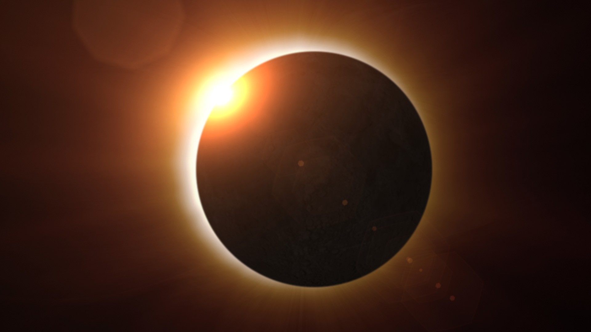 Representação de um eclipse total do Sol (Foto: Divulgação)