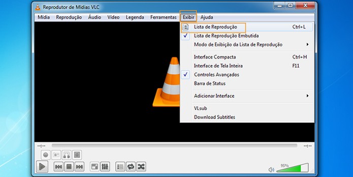 Acesse o menu do VLC Player (Foto: Reprodução/Barbara Mannara)