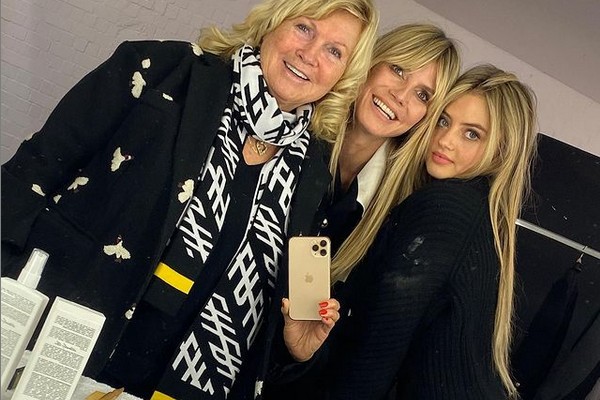 A modelo Heidi Klum com a mãe e a filha, a também modelo Leni Klum (Foto: Instagram)