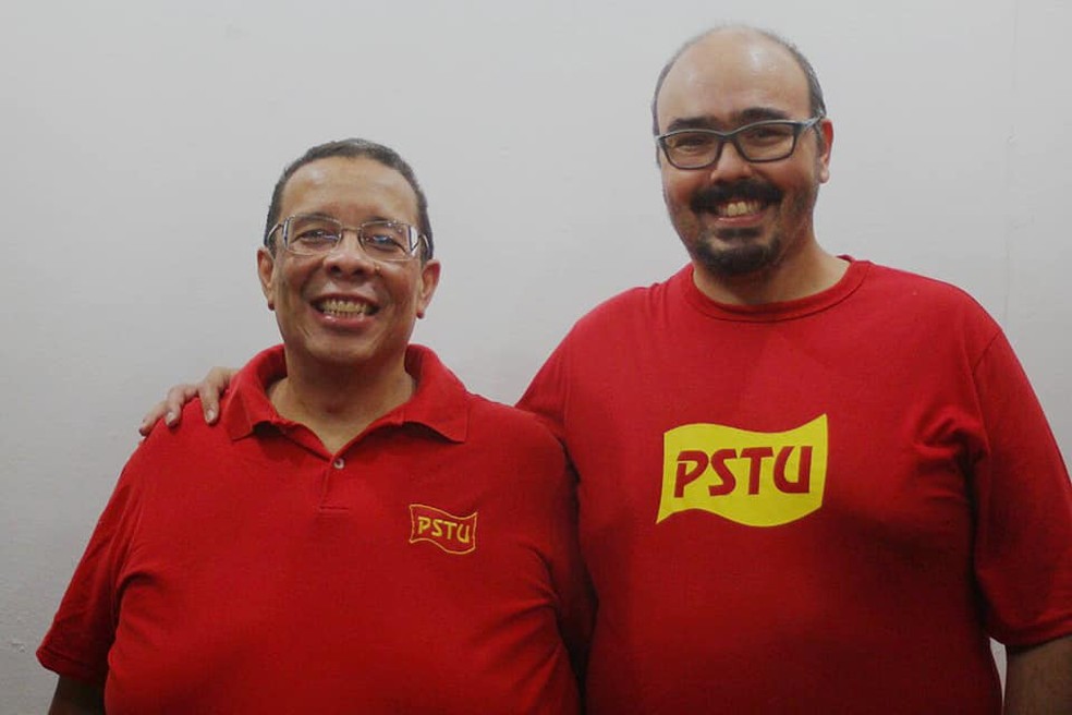 Robson da Silva e Eduardo Zanata, candidatos ao governo e a vice no DF, respectivamente — Foto: PSTU/Divulgação
