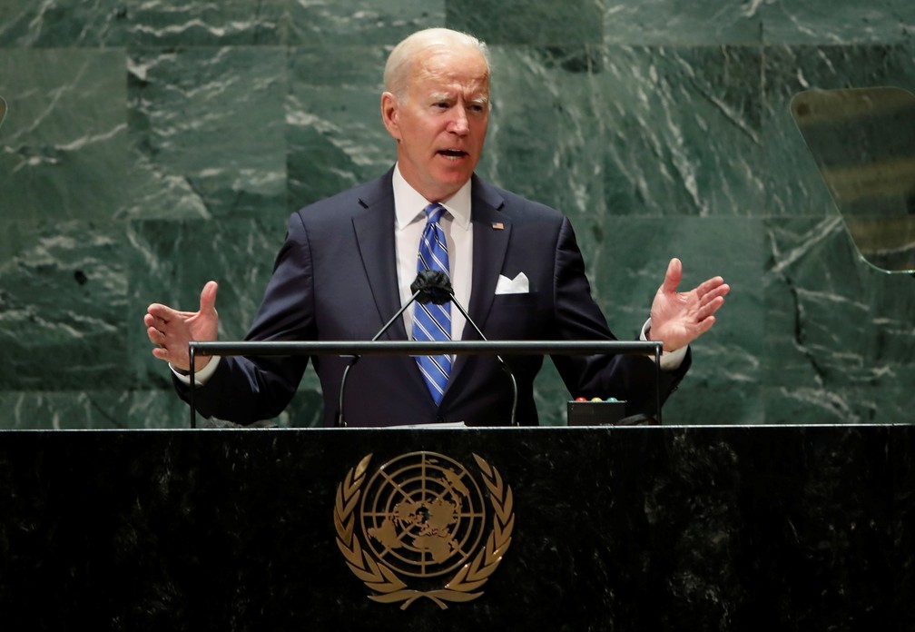 Biden discursa na ONU — Foto: Eduardo Munoz/Reuters