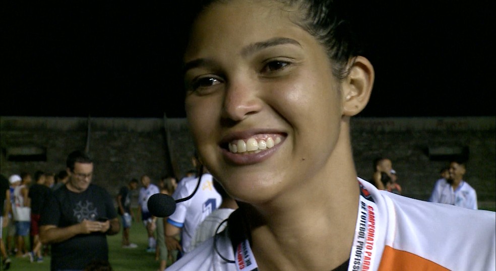 Ruthyanna Camila comandou a arbitragem na final da Segundona do Paraibana — Foto: Reprodução / TV Cabo Branco