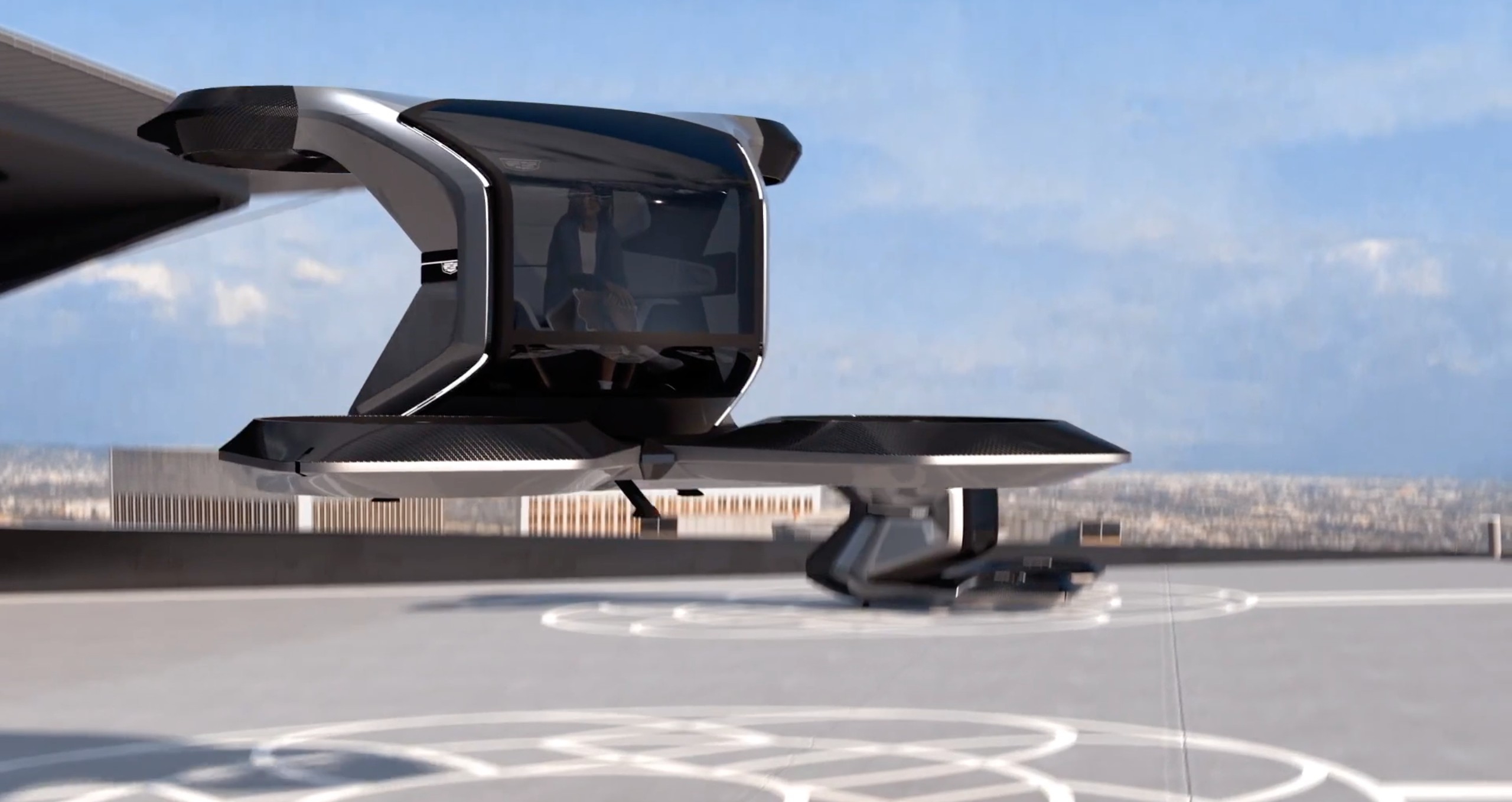 A General Motors apresenta seus projetos de carro voador Cadillac (Foto: Reprodução/YouTube)