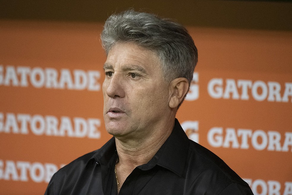 Renato Gaúcho no jogo do Flamengo contra o Defensa y Justicia — Foto: Alexandre Vidal  / CRF