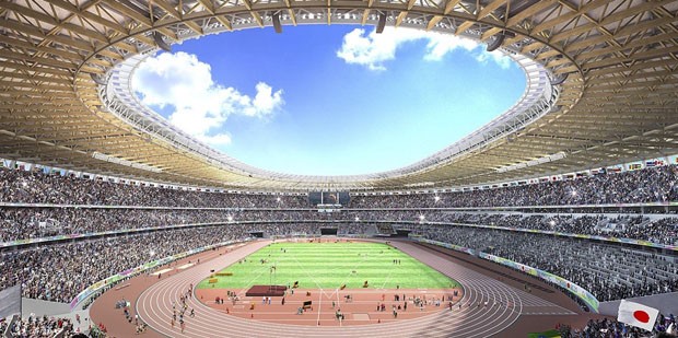O polêmico estádio olímpico de Tóquio 2020 assinado por Kengo Kuma (Foto: Divulgação)