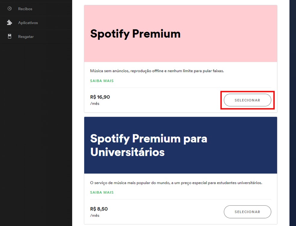 como mudar de plano no spotify players techtudo