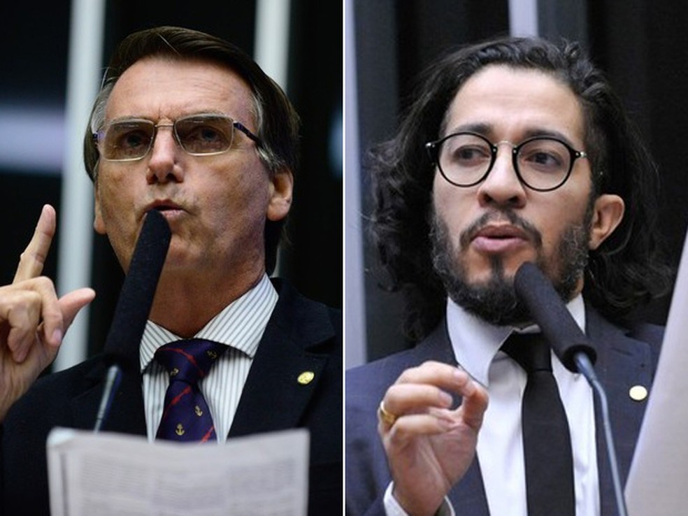 Montagem com fotos dos deputados Jair Bolsonaro (PSC-RJ) e Jean Wyllys (PSOL-RJ) — Foto: Gustavo Lima e Luis Macedo / Câmara dos Deputados