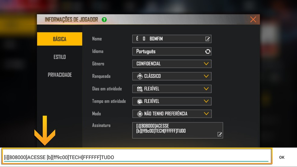 Free Fire Como Criar Assinaturas Coloridas E Personalizadas No Jogo Battle Royale Techtudo