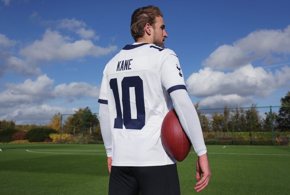 Harry Kane Tottenham NFL â€” Foto: ReproduÃ§Ã£o / Twitter