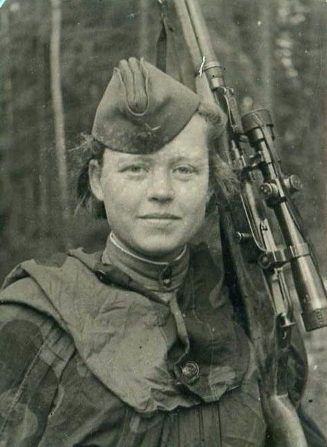 Foto original da sniper soviética (Foto: Olga Shirnina)