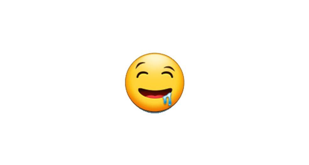 Emoji de rosto babando  Foto: Reproduo/Emojipedia
