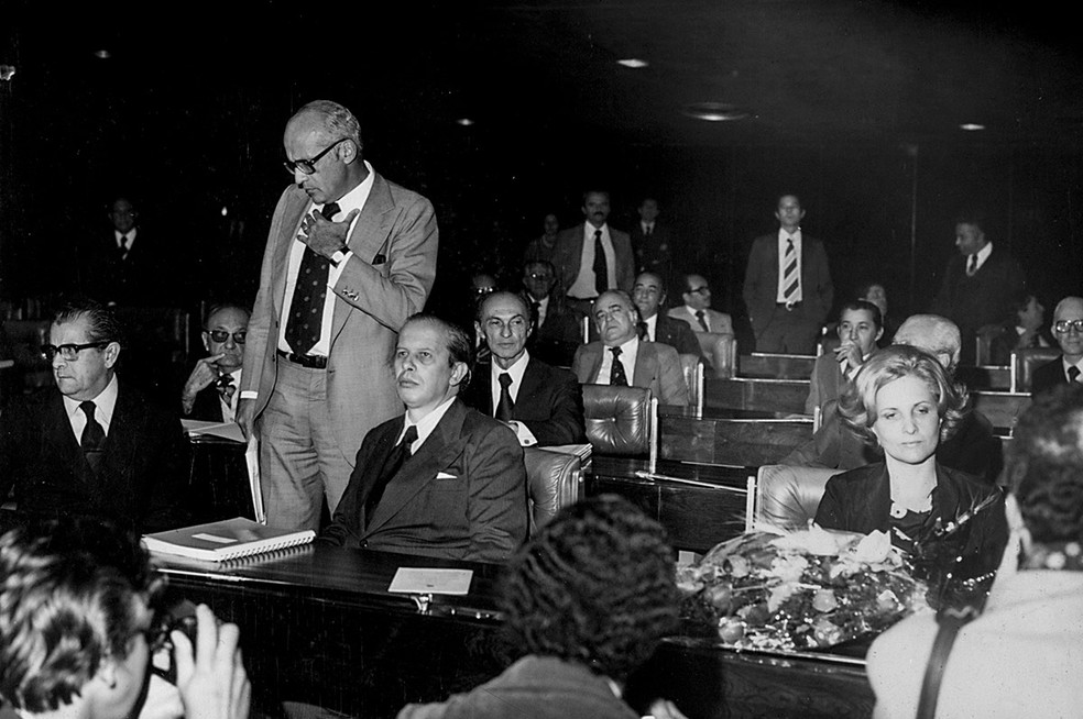 Eunice no plenário do Senado.  — Foto: Arquivo Pessoal