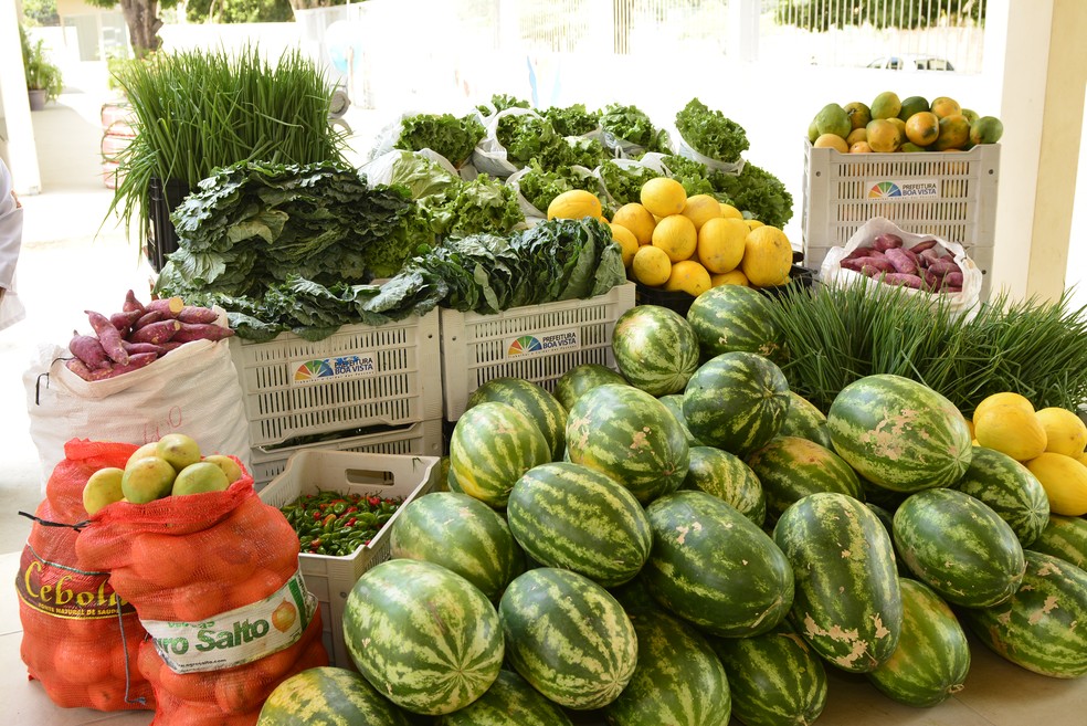 Alimentos cultivados pela agricultura familiar — Foto: PMBV.