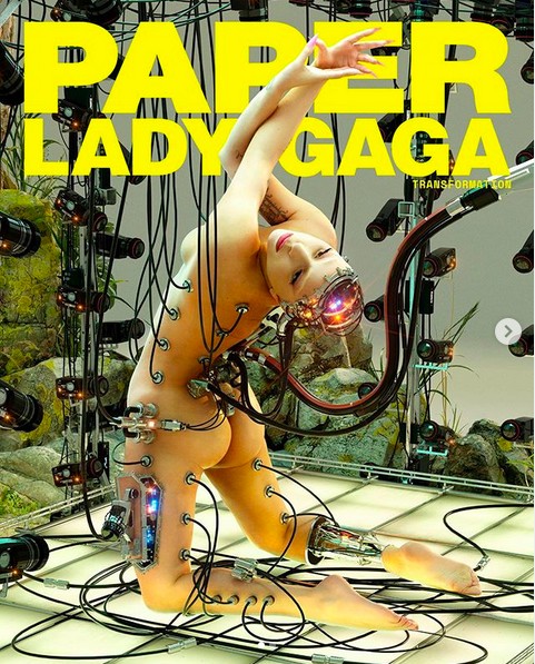 A cantora Lady Gaga na capa da revista Paper Magazine (Foto: Instagram)