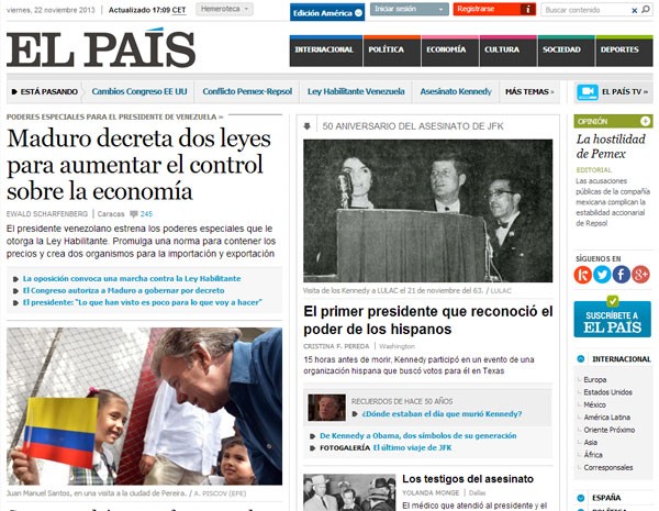 'El País' terá versão brasileira a partir de terça-feira (26). (Foto: Reprodução)