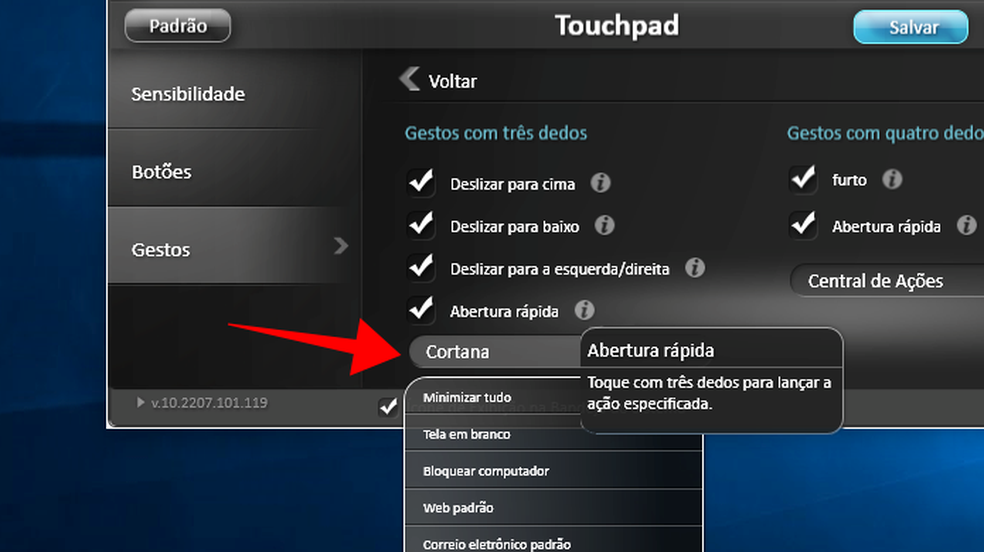 Como ativar gestos e atalhos no touchpad do notebook Dell Notebooks